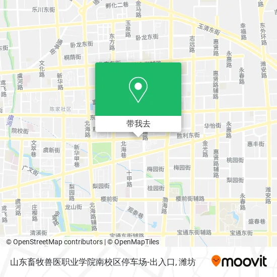 山东畜牧兽医职业学院南校区停车场-出入口地图