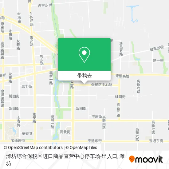 潍坊综合保税区进口商品直营中心停车场-出入口地图