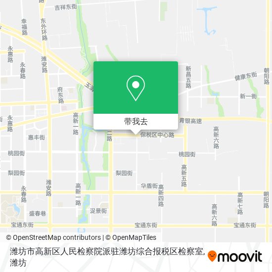 潍坊市高新区人民检察院派驻潍坊综合报税区检察室地图