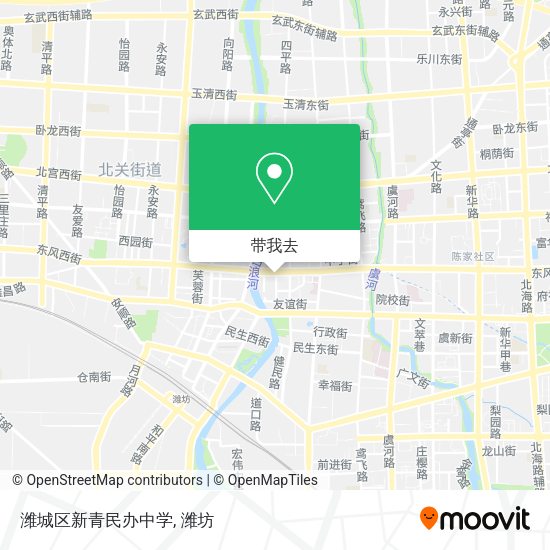 潍城区新青民办中学地图