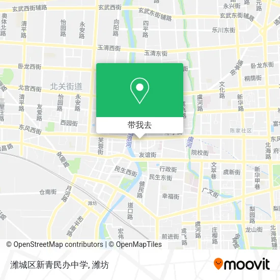 潍城区新青民办中学地图