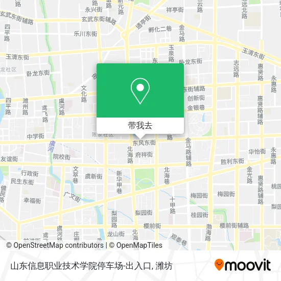 山东信息职业技术学院停车场-出入口地图