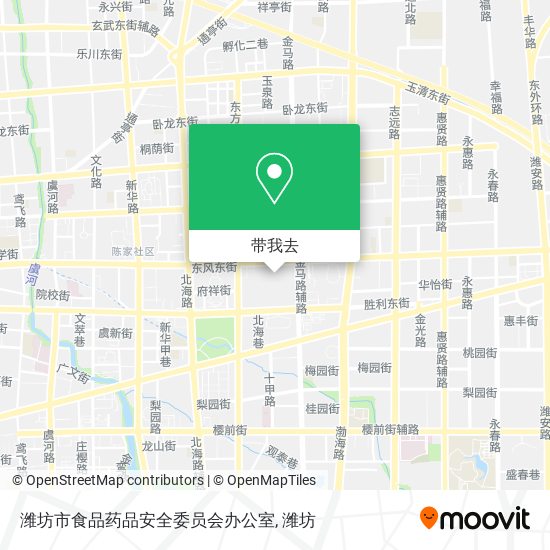 潍坊市食品药品安全委员会办公室地图