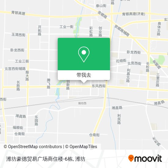 潍坊豪德贸易广场商住楼-6栋地图