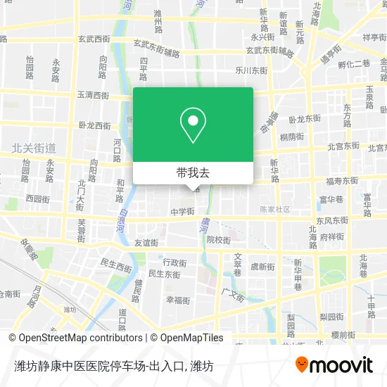潍坊静康中医医院停车场-出入口地图