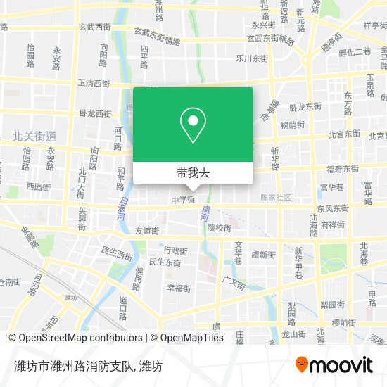 潍坊市潍州路消防支队地图