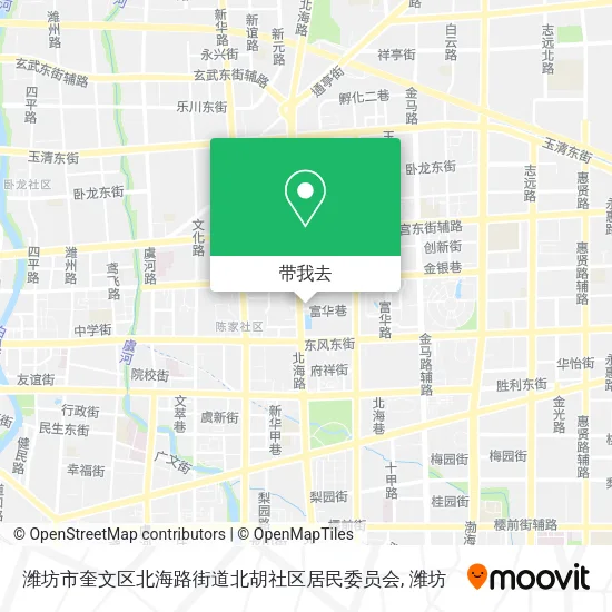 潍坊市奎文区北海路街道北胡社区居民委员会地图