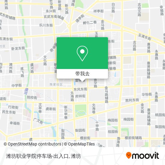潍坊职业学院停车场-出入口地图