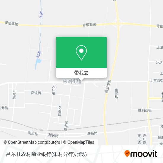 昌乐县农村商业银行(朱村分行)地图