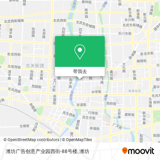 潍坊广告创意产业园西街-88号楼地图