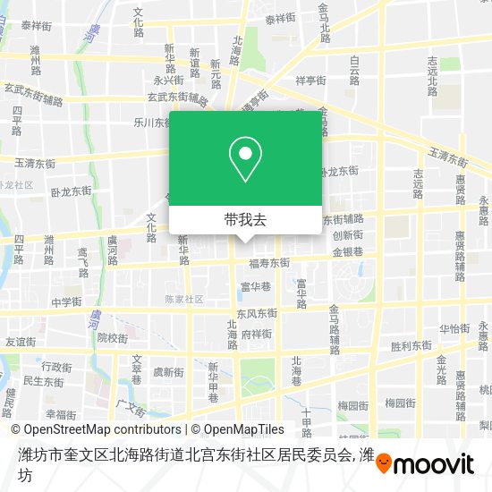 潍坊市奎文区北海路街道北宫东街社区居民委员会地图