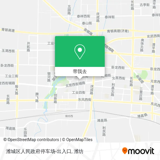 潍城区人民政府停车场-出入口地图