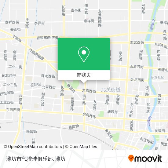 潍坊市气排球俱乐部地图