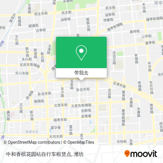 中和香槟花园站自行车租赁点地图