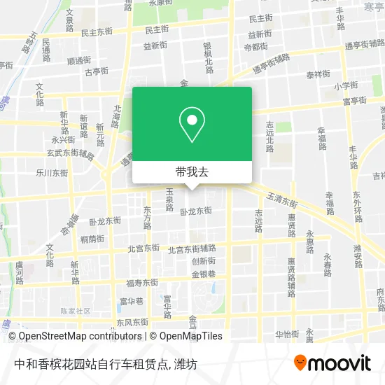 中和香槟花园站自行车租赁点地图