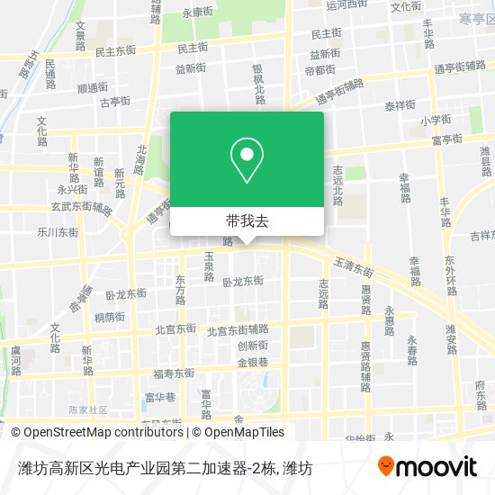 潍坊高新区光电产业园第二加速器-2栋地图