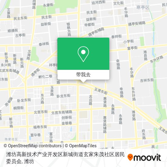 潍坊高新技术产业开发区新城街道玄家朱茂社区居民委员会地图