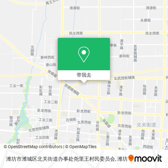潍坊市潍城区北关街道办事处尧里王村民委员会地图