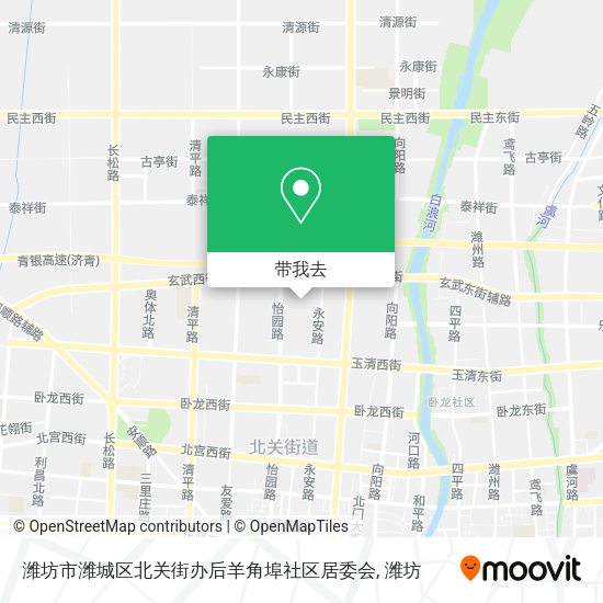 潍坊市潍城区北关街办后羊角埠社区居委会地图