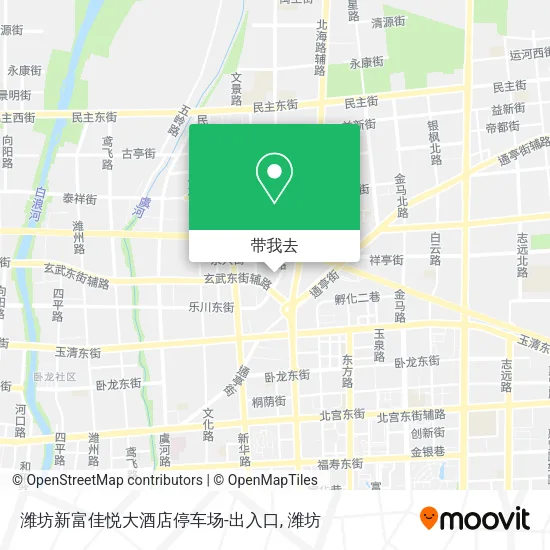 潍坊新富佳悦大酒店停车场-出入口地图