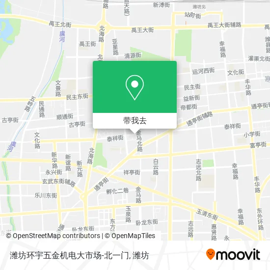潍坊环宇五金机电大市场-北一门地图
