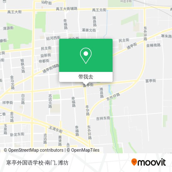 寒亭外国语学校-南门地图
