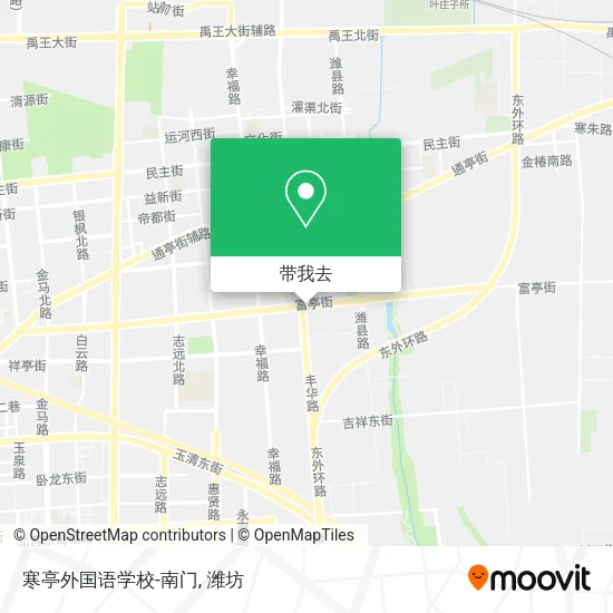 寒亭外国语学校-南门地图