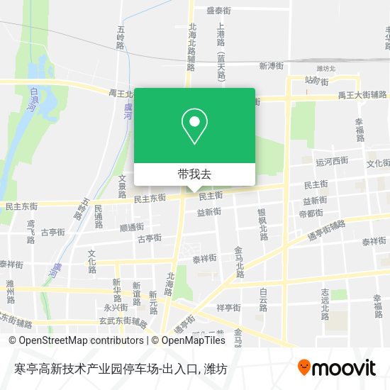 寒亭高新技术产业园停车场-出入口地图