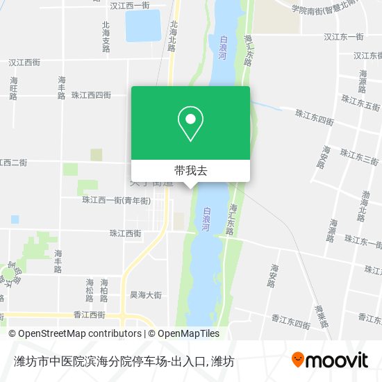 潍坊市中医院滨海分院停车场-出入口地图