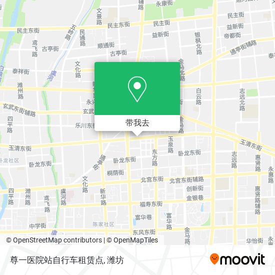 尊一医院站自行车租赁点地图