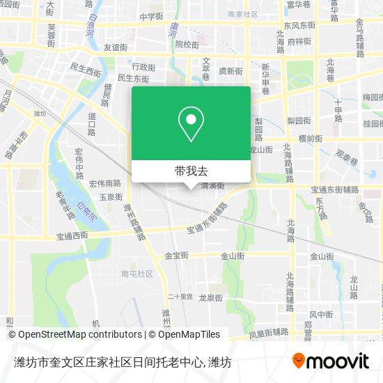 潍坊市奎文区庄家社区日间托老中心地图