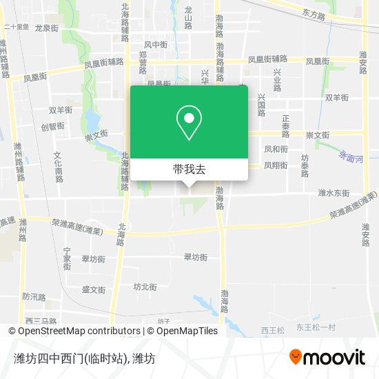 潍坊四中西门(临时站)地图