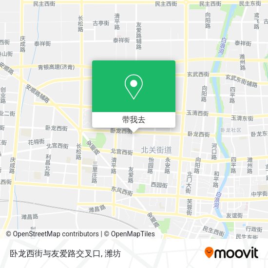 卧龙西街与友爱路交叉口地图