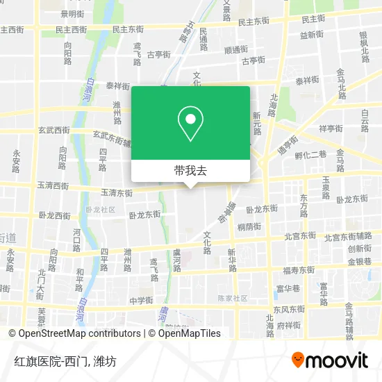 红旗医院-西门地图