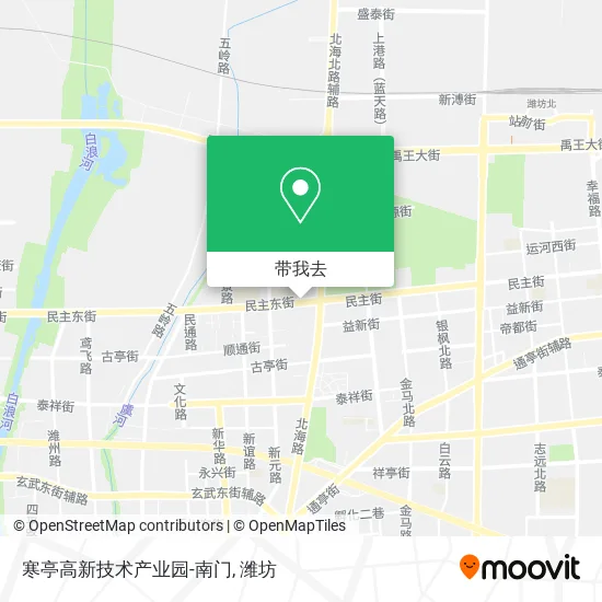 寒亭高新技术产业园-南门地图