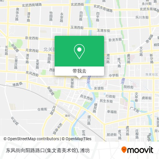 东风街向阳路路口(集文斋美术馆)地图