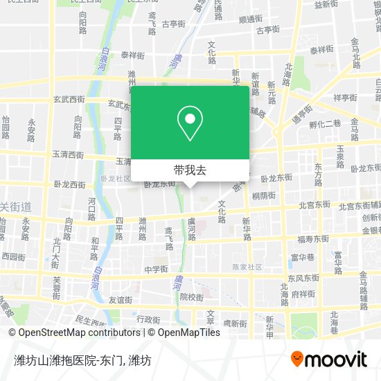 潍坊山潍拖医院-东门地图