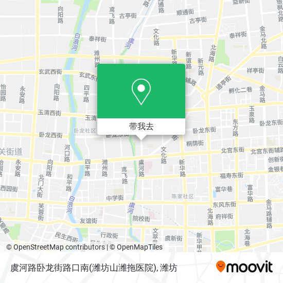 虞河路卧龙街路口南(潍坊山潍拖医院)地图