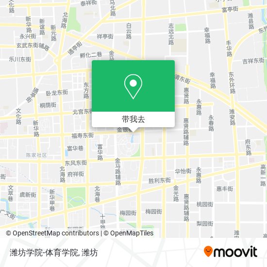 潍坊学院-体育学院地图
