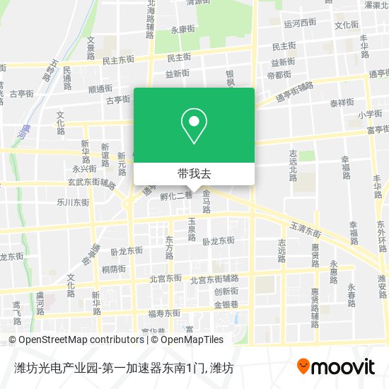 潍坊光电产业园-第一加速器东南1门地图
