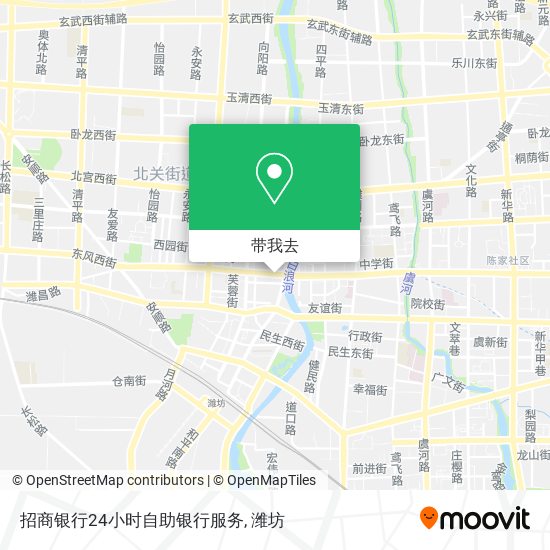 招商银行24小时自助银行服务地图