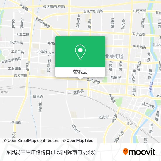 东风街三里庄路路口(上城国际南门)地图