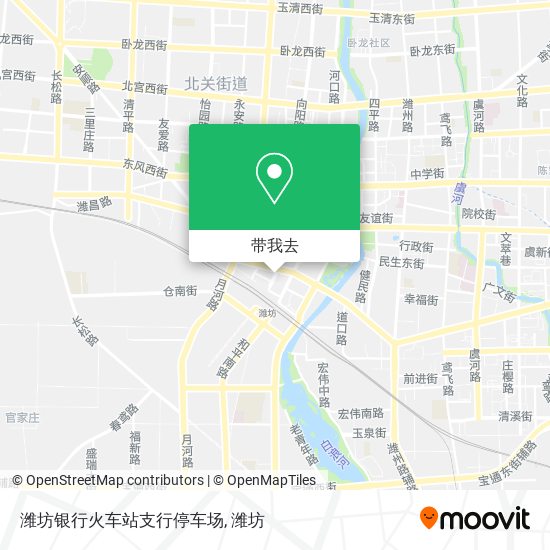 潍坊银行火车站支行停车场地图