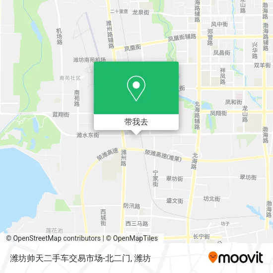 潍坊帅天二手车交易市场-北二门地图