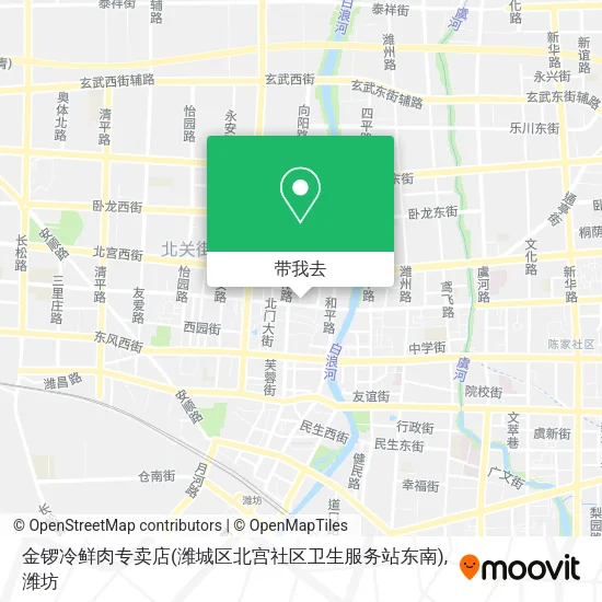 金锣冷鲜肉专卖店(潍城区北宫社区卫生服务站东南)地图