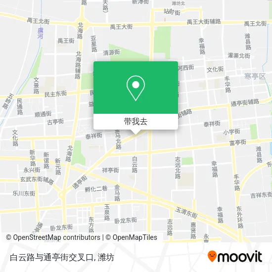 白云路与通亭街交叉口地图