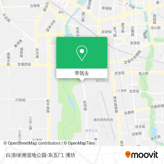 白浪绿洲湿地公园-东五门地图