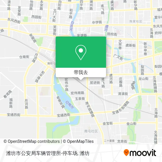 潍坊市公安局车辆管理所-停车场地图