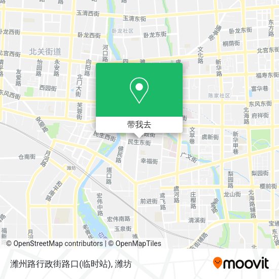 潍州路行政街路口(临时站)地图