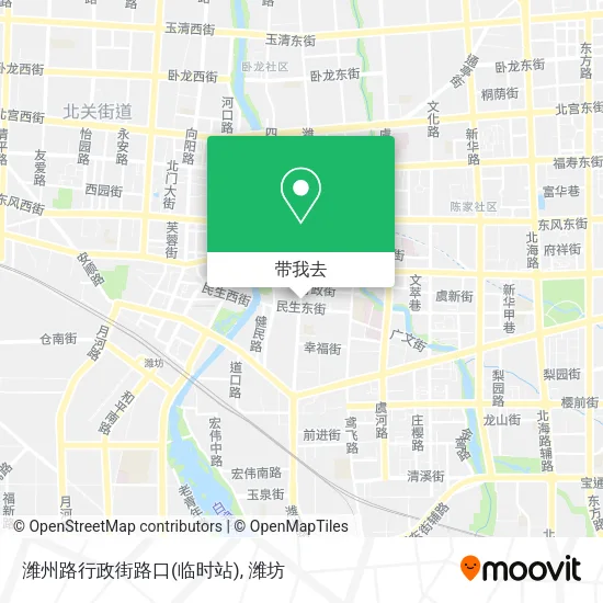 潍州路行政街路口(临时站)地图